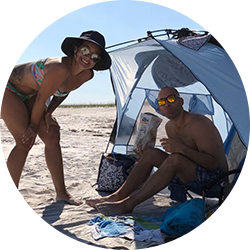 I don’t know how I ever went to the beach without this! So easy to assemble!
