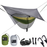  Camping Hammock with Separated Bug Net Khaki