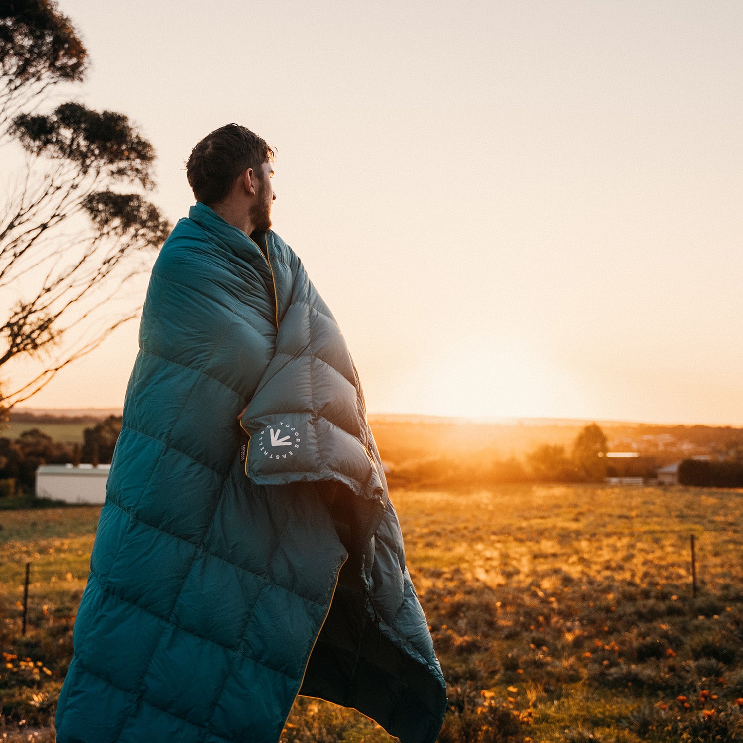 Down Puffy Camping Blanket
